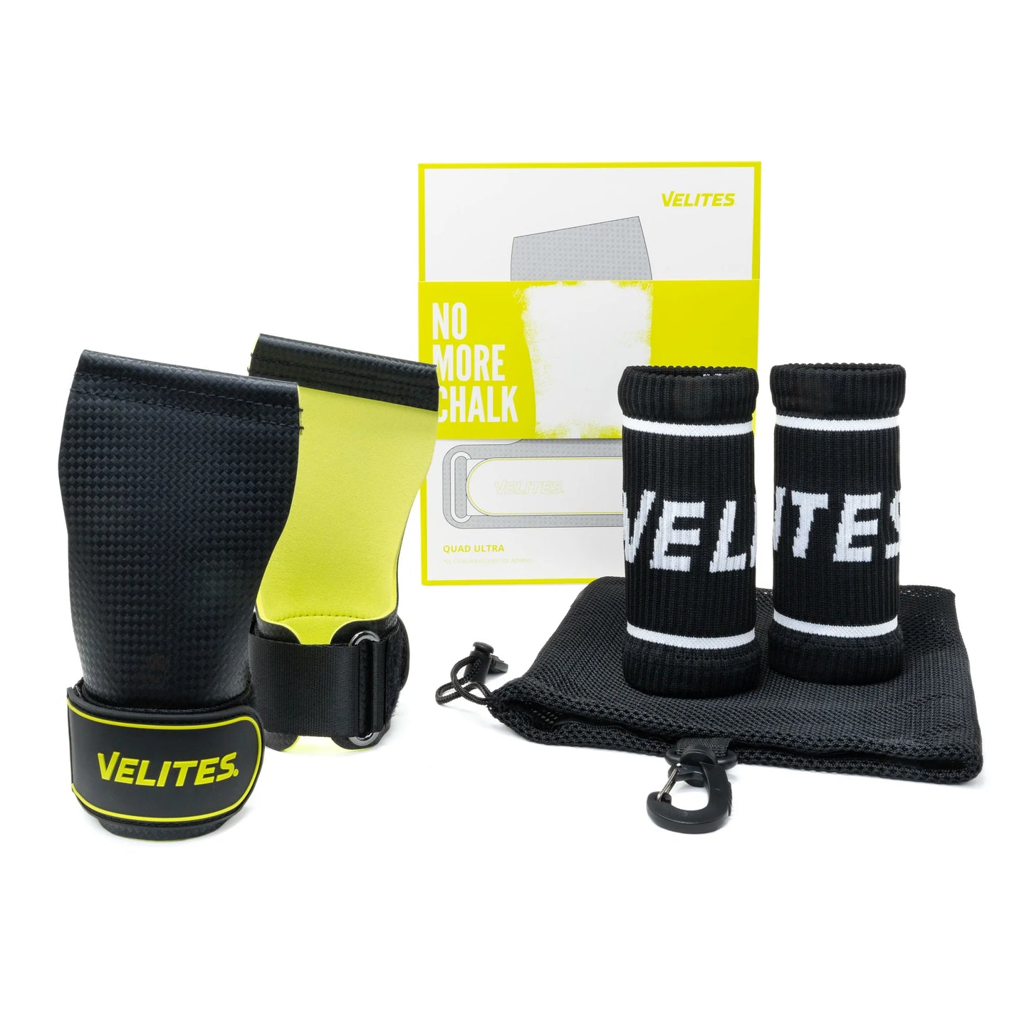Velites Hand Grips no chalk Quad Ultra - Official grips of the CrossFit Games®| Black - RXROX