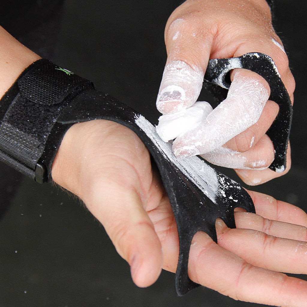 Bear KompleX 3 Hole Hand Grips | Black Suede | WOD Gear UK | RXROX