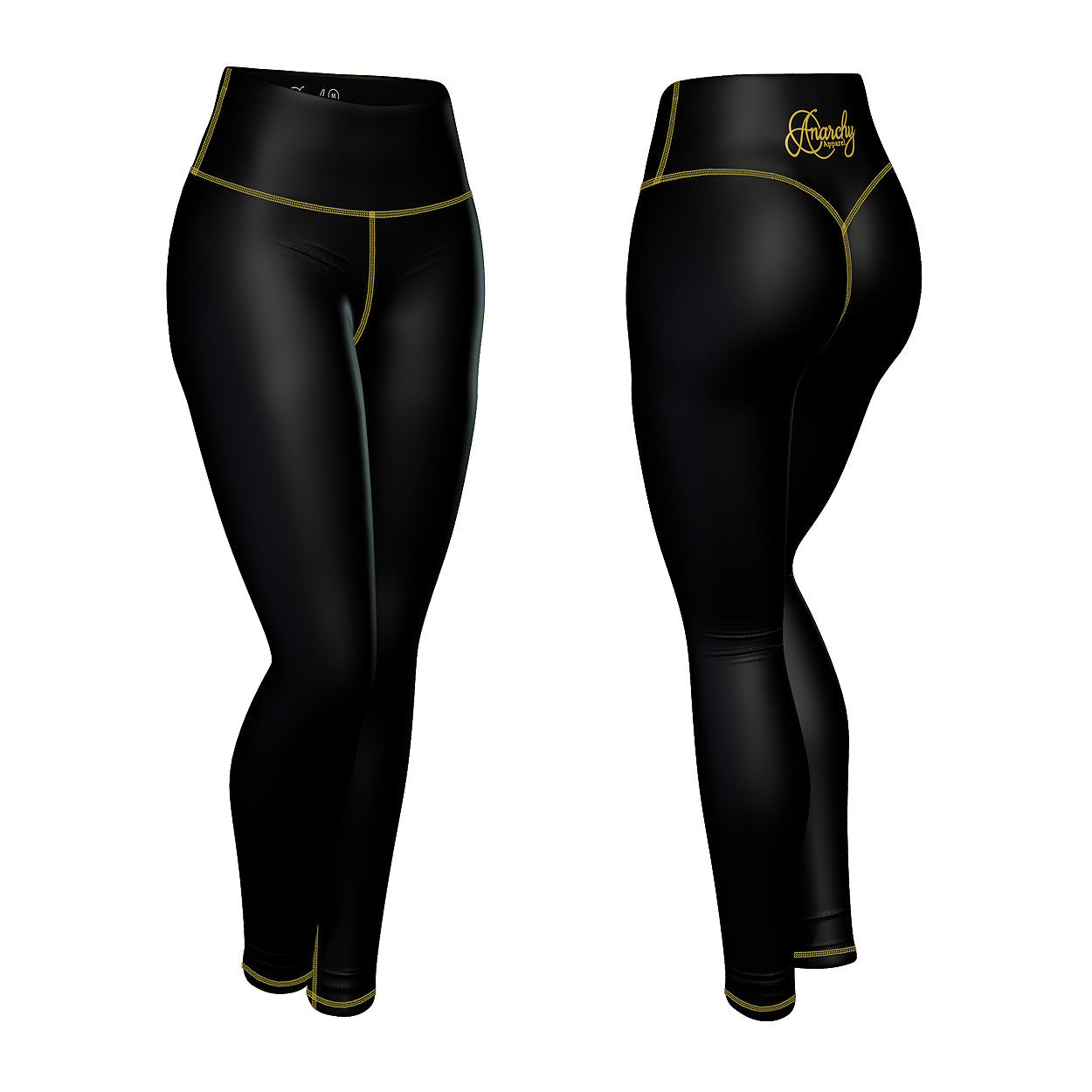 Anarchy Apparel Kevlar Compression Leggings | Black Gold