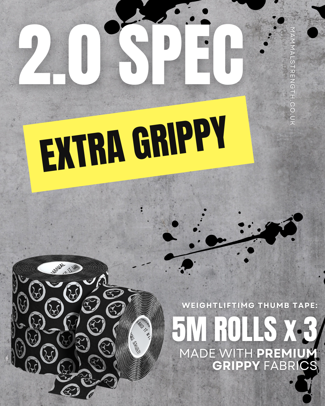 Mammal Tape Mix (3 x 3 boxes - 9 rolls / 57M of tape ) - Thumb & Weightlifting Tape - RXROX