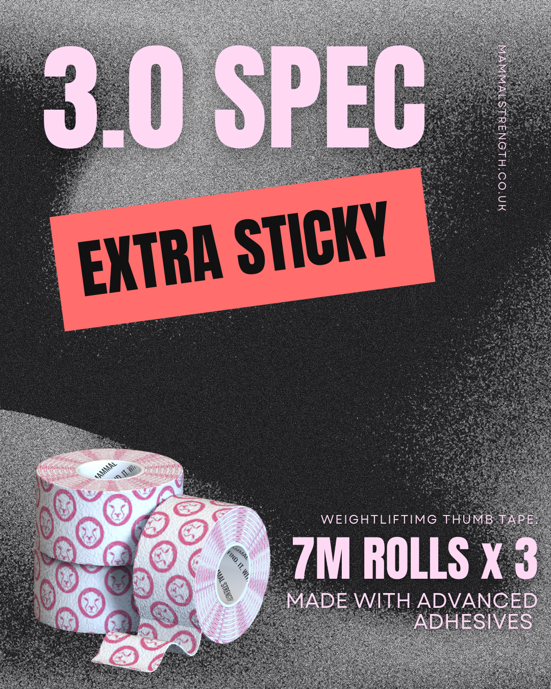 Mammal Tape Mix (3 x 3 boxes - 9 rolls / 57M of tape ) - Thumb & Weightlifting Tape - RXROX
