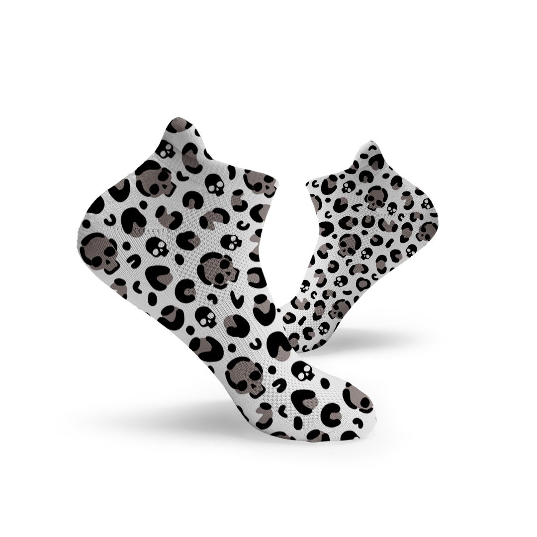 Leopard Skulls Ankle Socks - RXROX