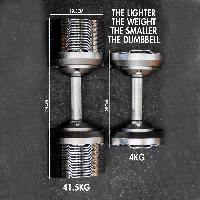 Stealth Adjustable Dumbbells Chrome Edition (Pair) - RXROX