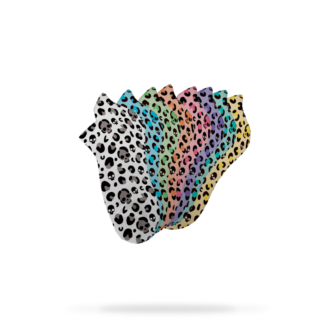 Leopard Skulls Ankle Socks - RXROX