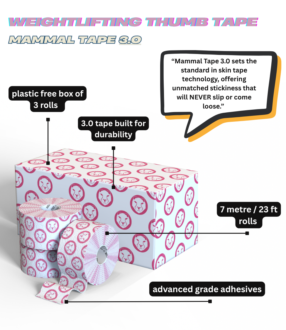 Mammal Tape - 7-Metre - White/Pink - SPEC 3.0 (3 pack) - RXROX