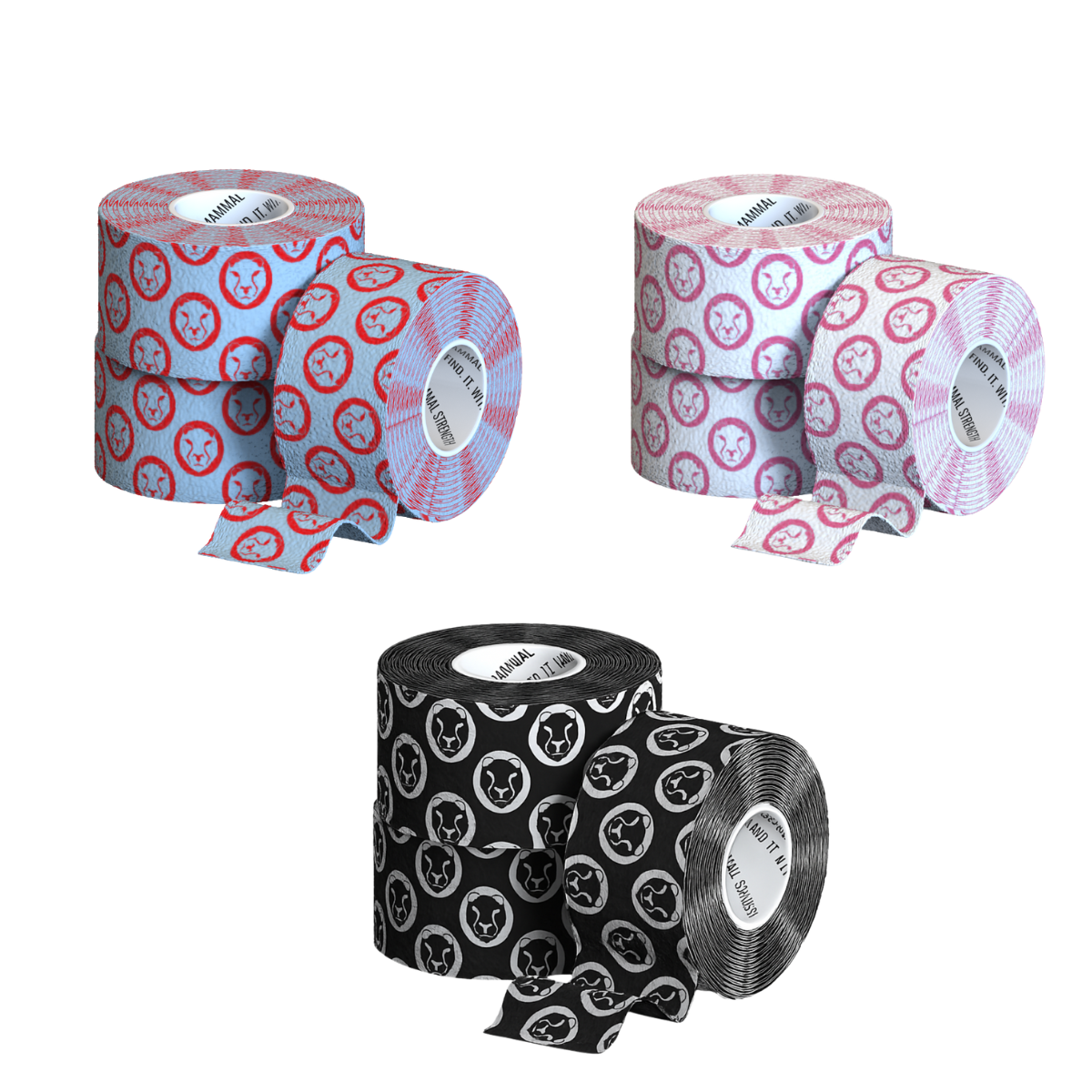Mammal Tape Mix (3 x 3 boxes - 9 rolls / 57M of tape ) - Thumb & Weightlifting Tape - RXROX