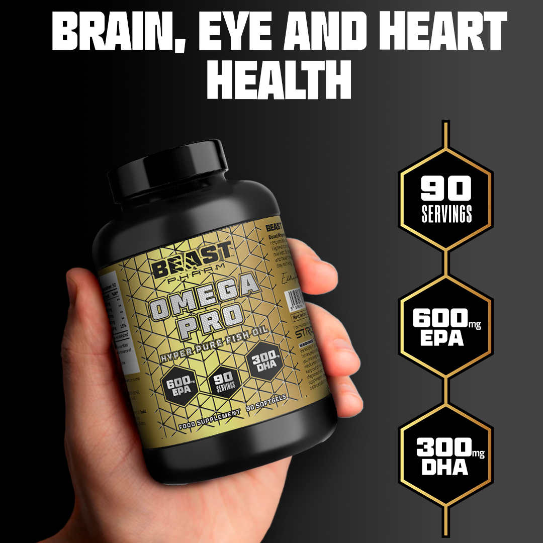 Omega 3 Pro - Hyper Pure Fish Oil with 600mg EPA & 300mg DHA - RXROX