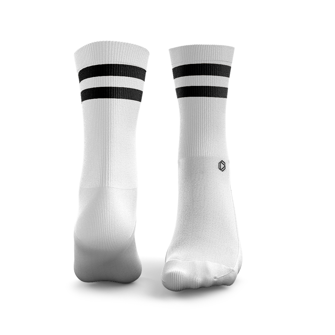 White HEXXEE 2Stripe Socks X3 - RXROX