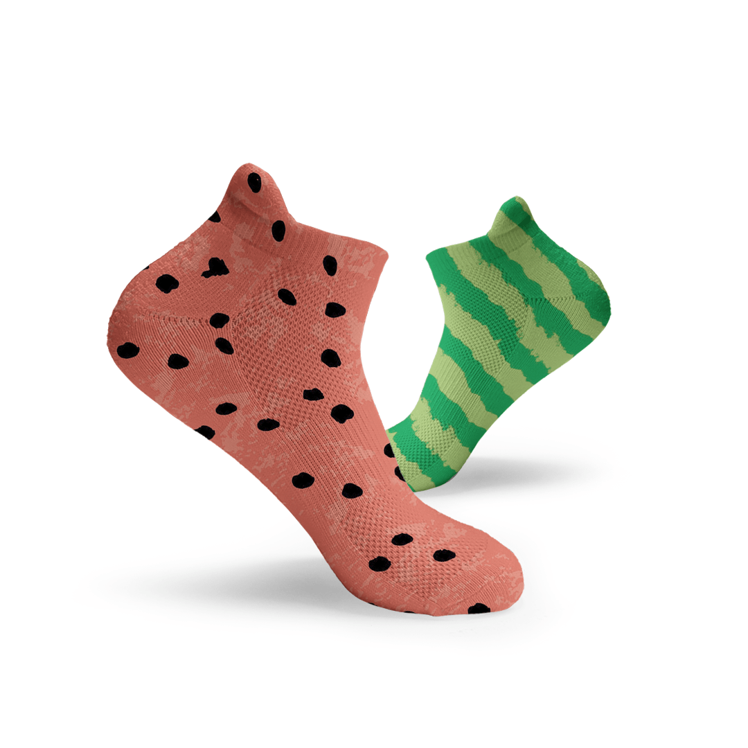 Watermelon Odd Ankle Socks - RXROX