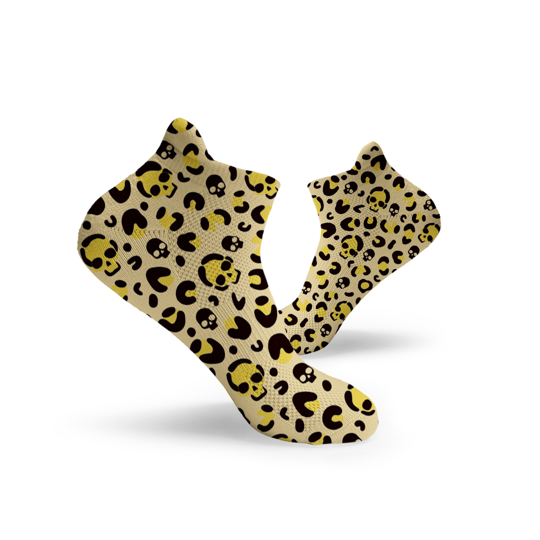 Leopard Skulls Ankle Socks - RXROX