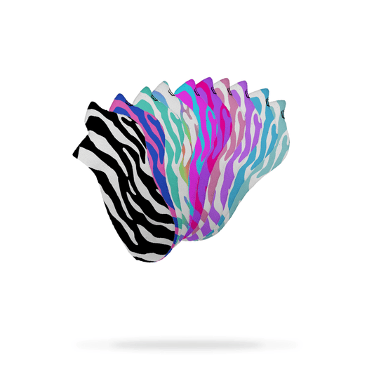 Zebra Print Ankle Socks - RXROX