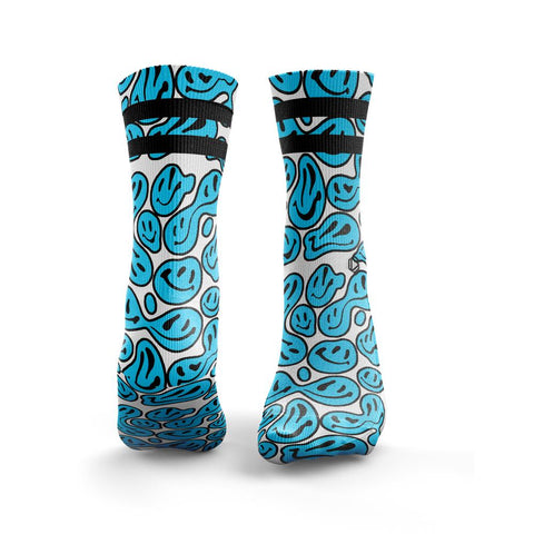 HEXXEE Smiley-2-0 2 Stripe Socks | Blue Black