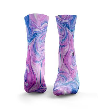HEXXEE Marble Socks | Pink Blue